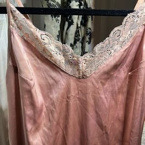 avidlove pink slip dress lace cami